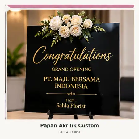 Papan Bunga Akrilik Mampang